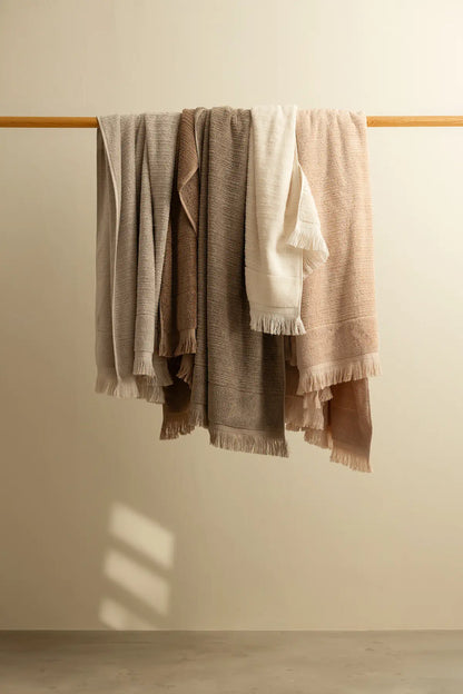 Fiona 100% Cotton Towel 50x90 cm Soft Stone