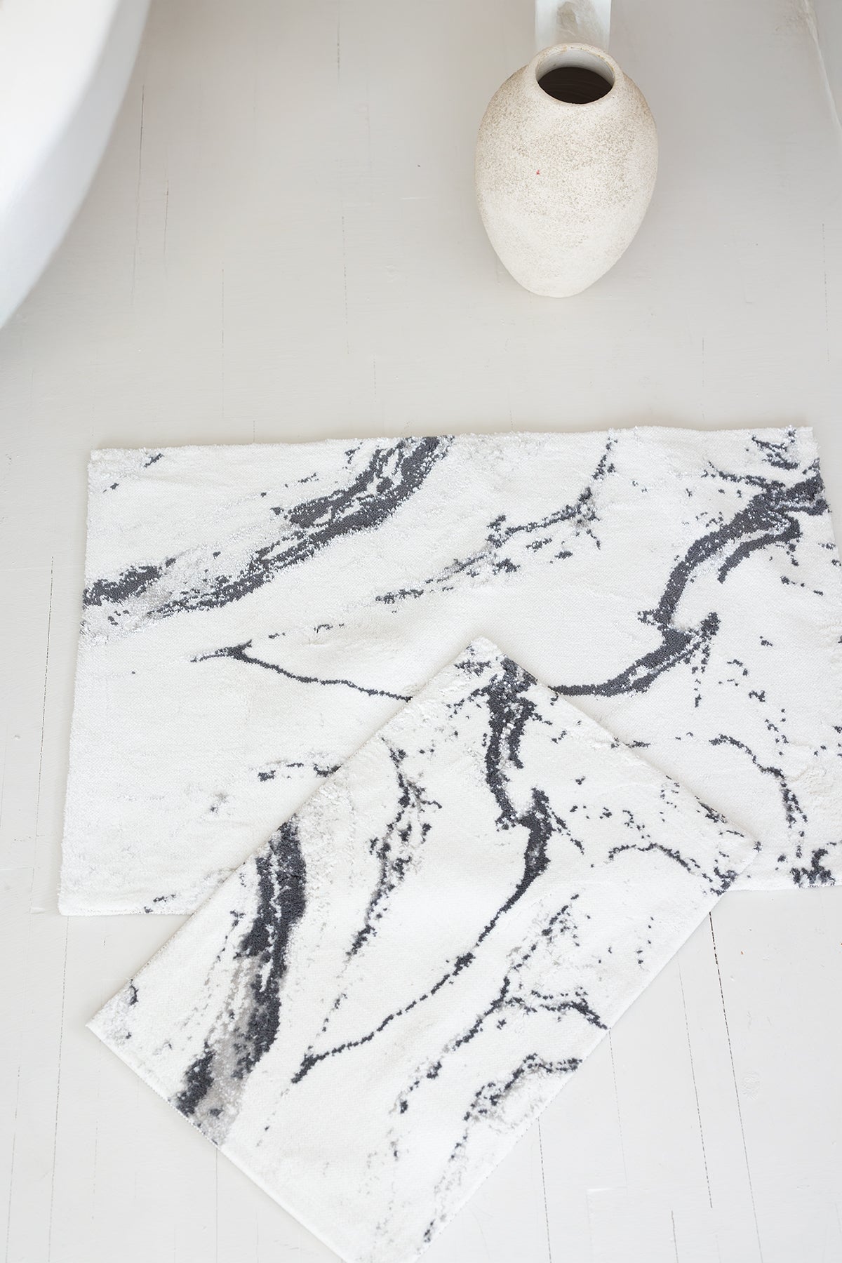 Marmera 2'li Paspası 40X60+60X90 Koyu Gri