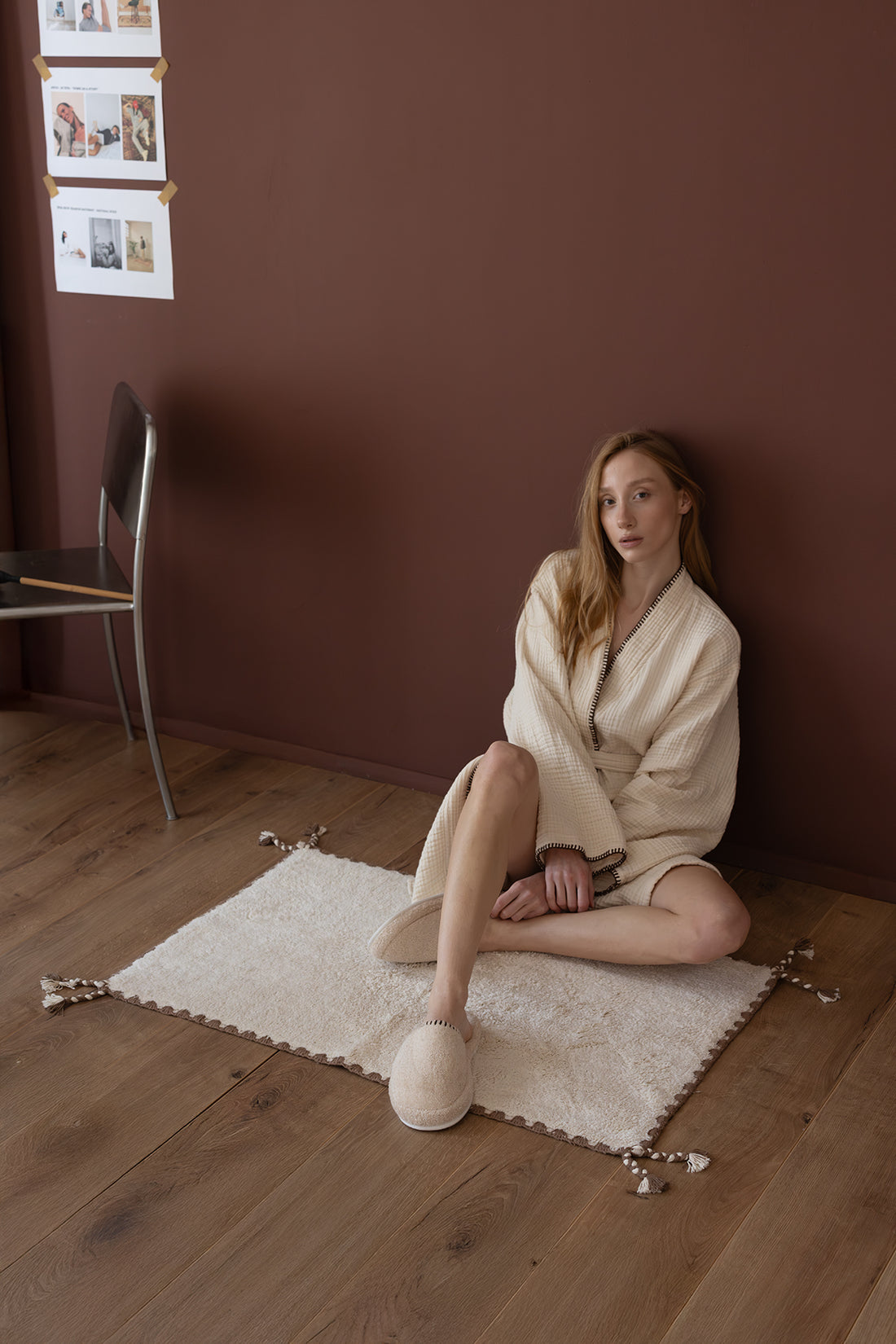 Vina Tekli Banyo Paspası Bambu 60x100 cm Açık Bej