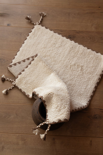 Vina Tekli Banyo Paspası Bambu 60x100 cm Açık Bej