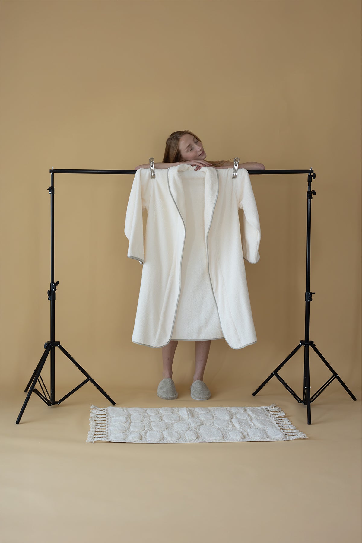 Wall Tekli Banyo Paspası %100 Pamuk 60x100 cm Ekru