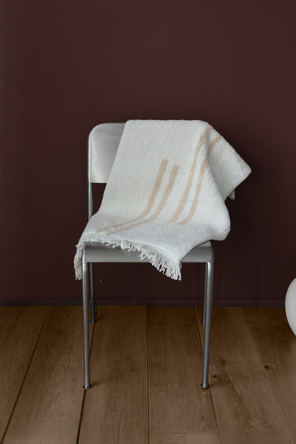 Bound Tekli Banyo Paspası %100 Pamuk 70x120 cm Beyaz