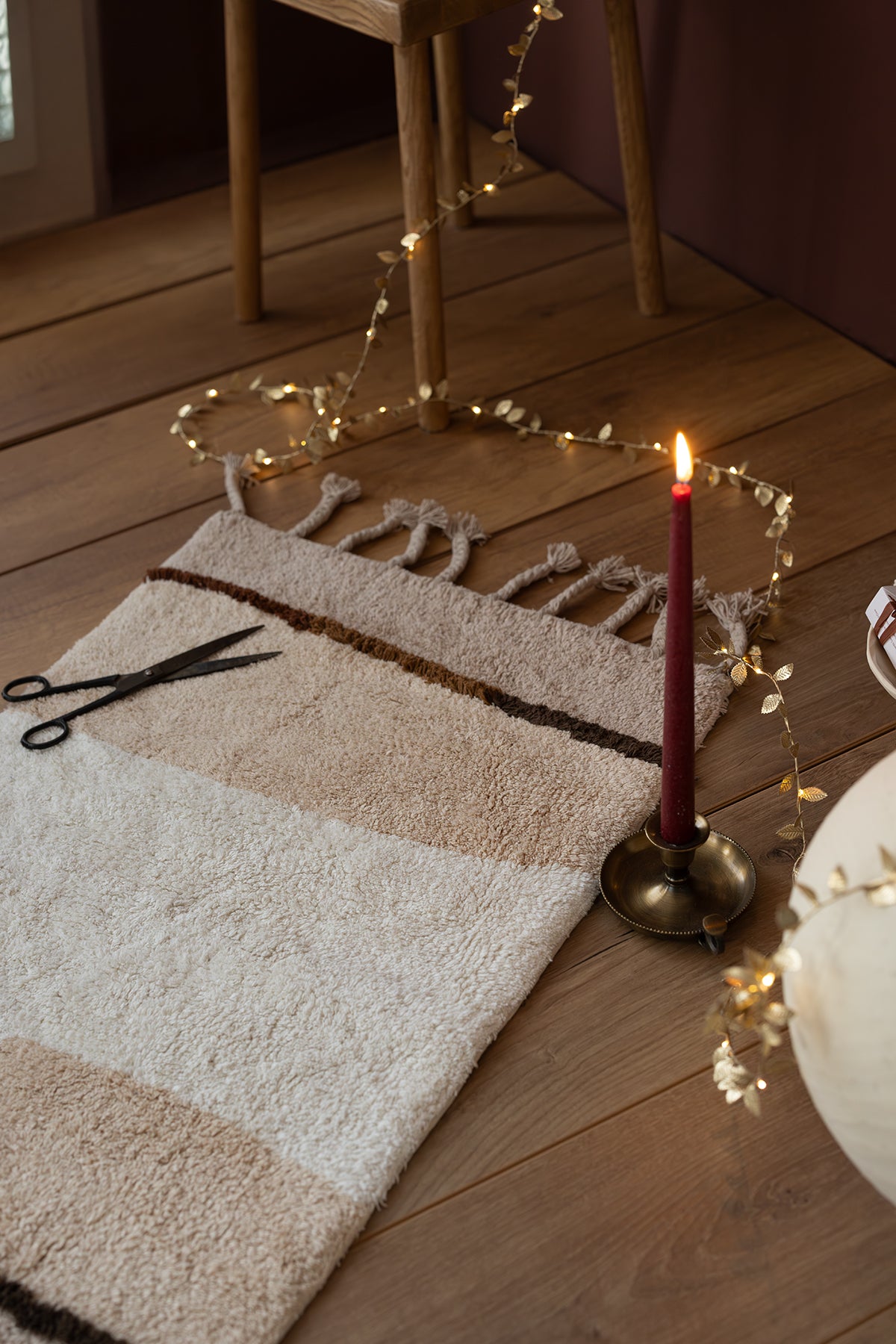 Marble Tekli Banyo Paspası %100 Pamuk 60x100 Kahverengi