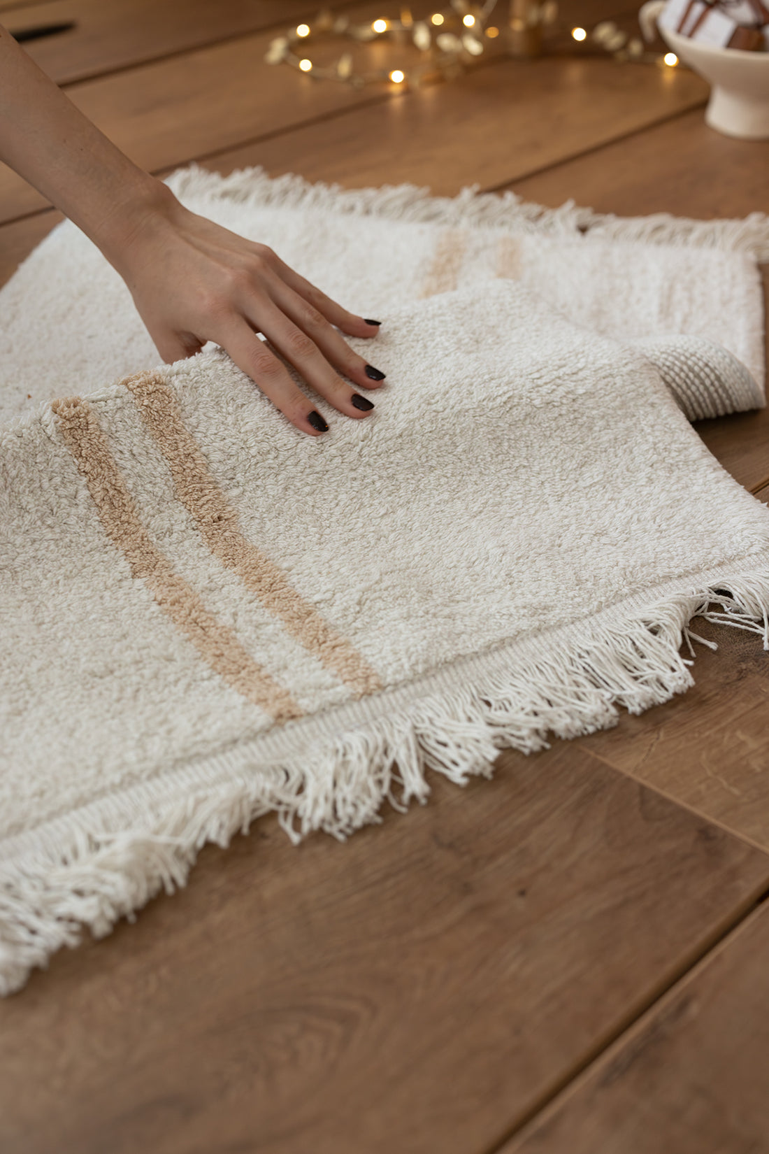 Bound Tekli Banyo Paspası %100 Pamuk 50x80 cm Beyaz