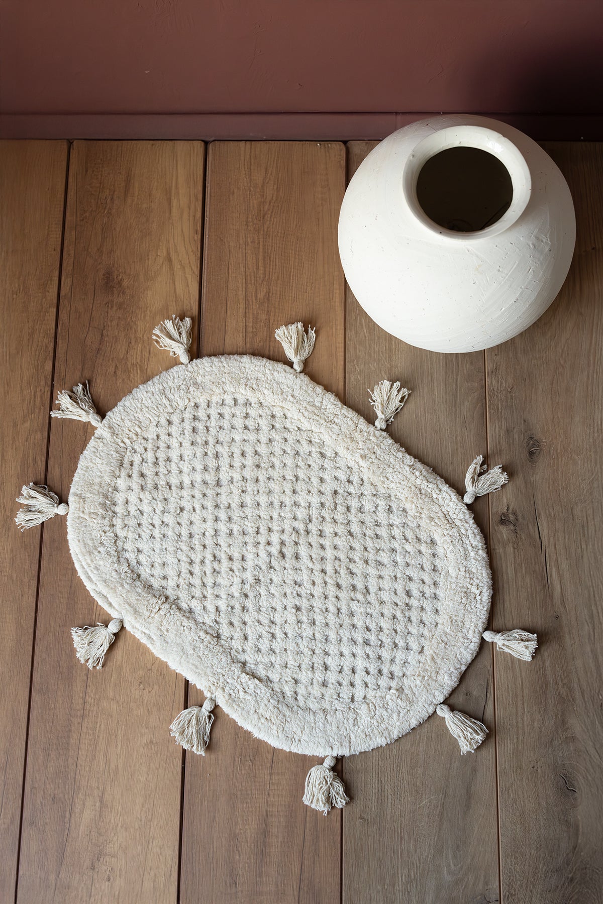 Lampetie | Elora Tekli Banyo Paspası  40x60 Bej