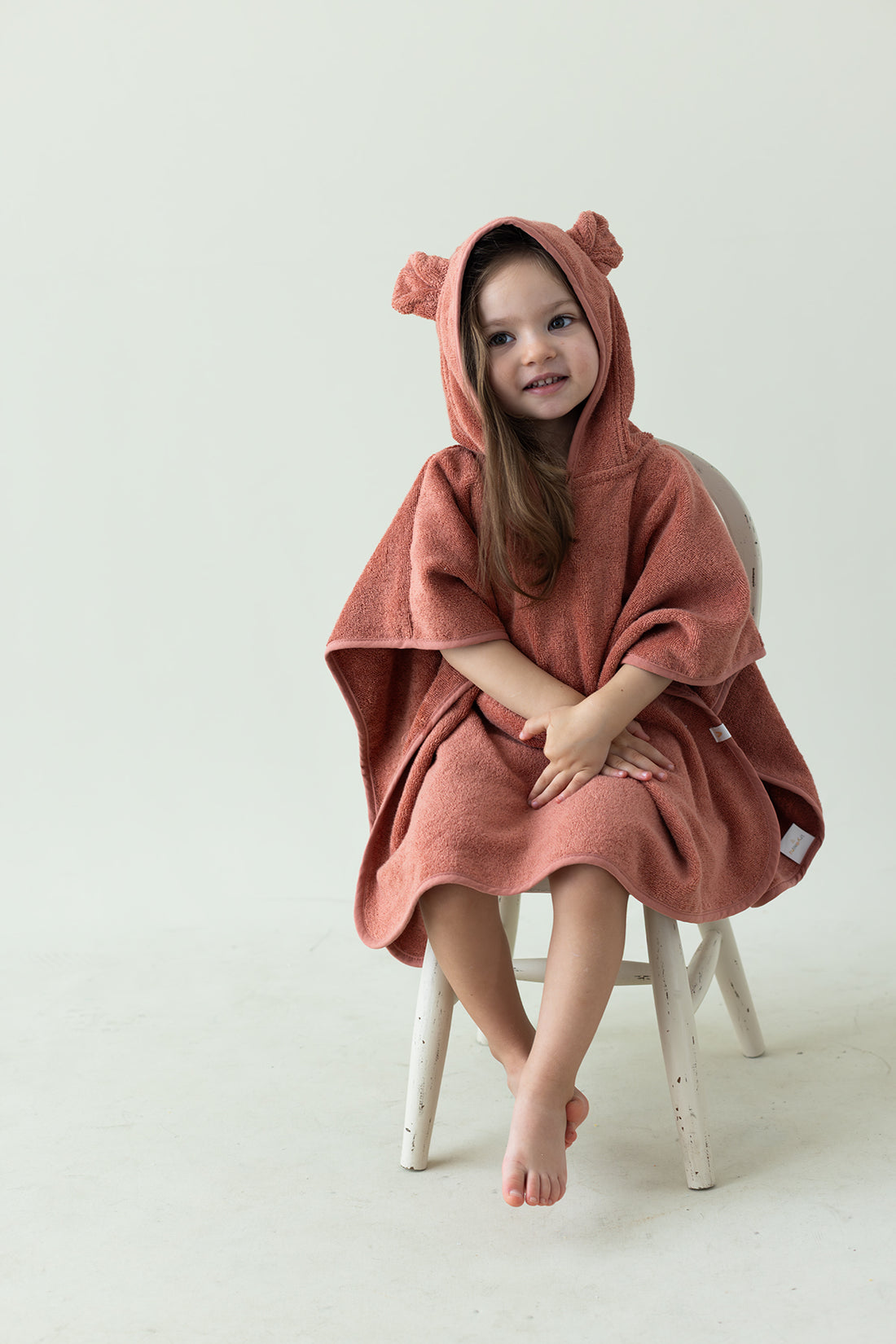 Tiny Bear Organic Cotton Kids Poncho Tile