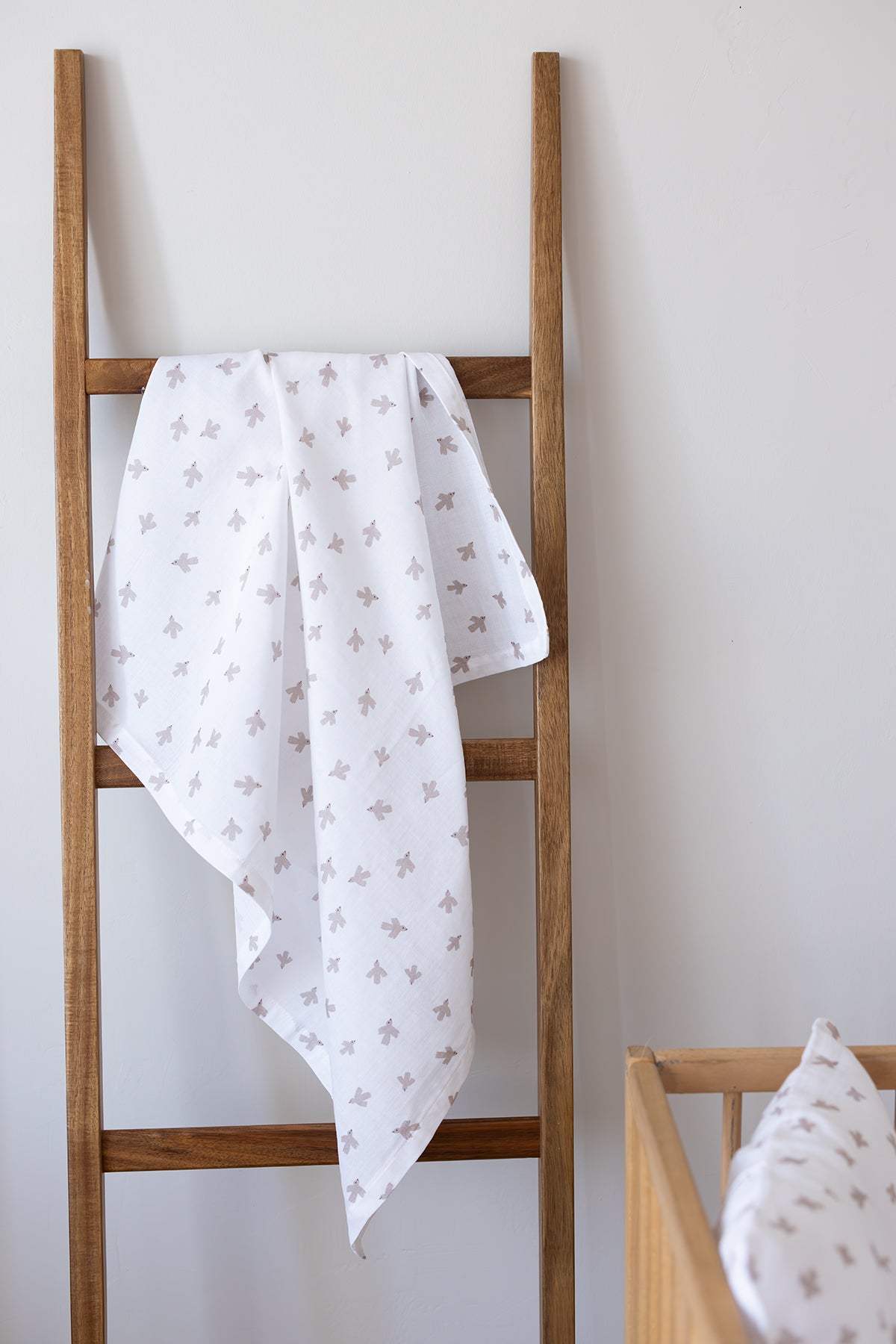 Birdie Organic Cotton 2 Layer Muslin Blanket Ecru 100x100