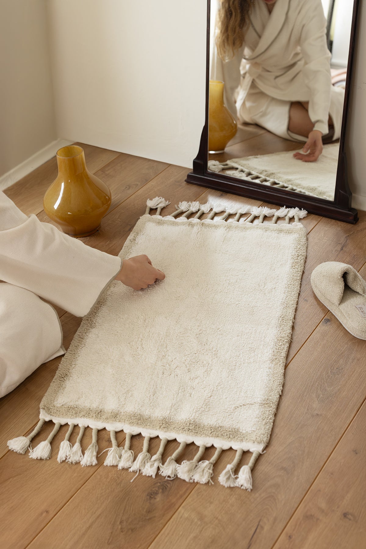 Root Tekli Banyo Paspası Bambu 50x80 cm Mint