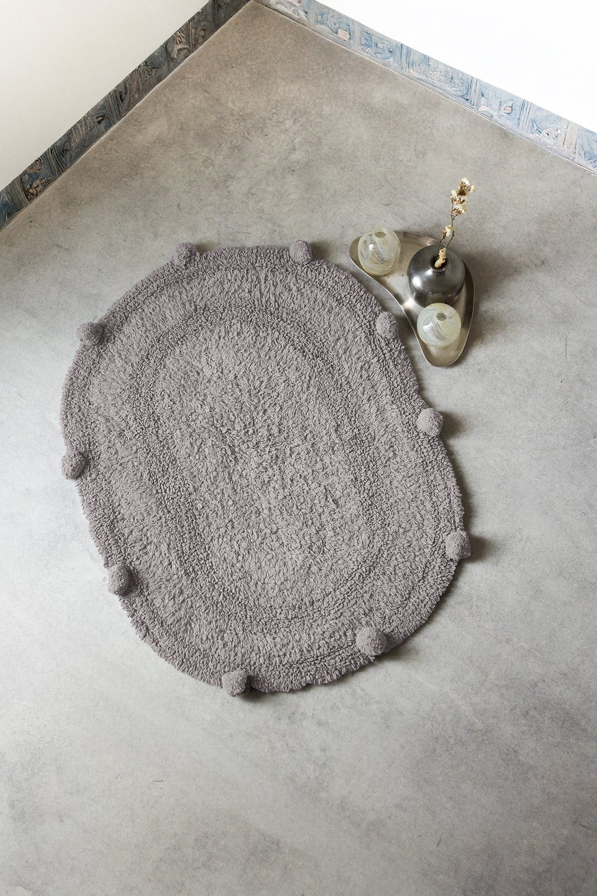 Lampetie | Eris Tekli Banyo Paspası  45x60 Gri