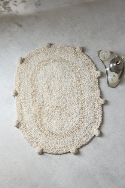 Lampetie | Eris Tekli Banyo Paspası  45x60 Bej