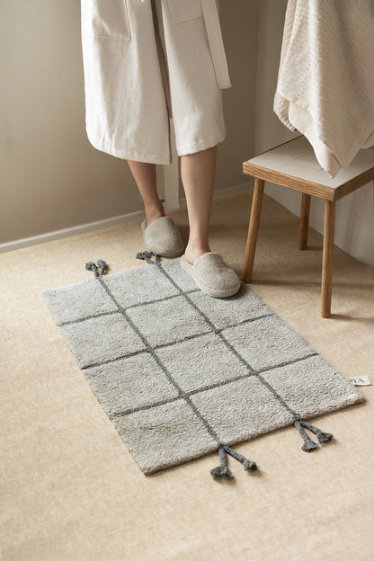 Elani Tekli Banyo Paspası %100 Pamuk 50x80 cm Mint