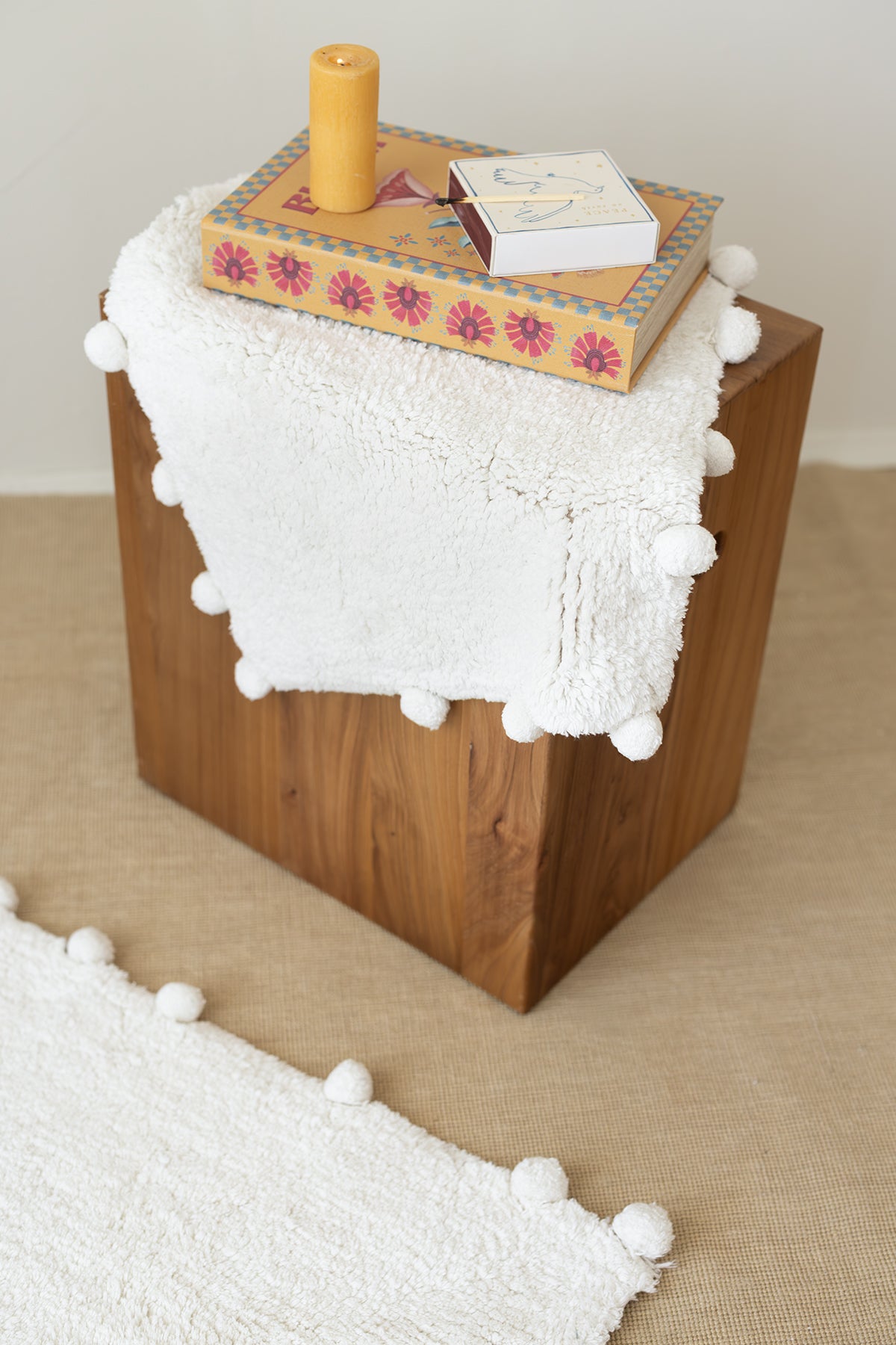 Alya 2’li Takım Banyo Paspası %100 Pamuk 40x60+60x90 cm Ekru