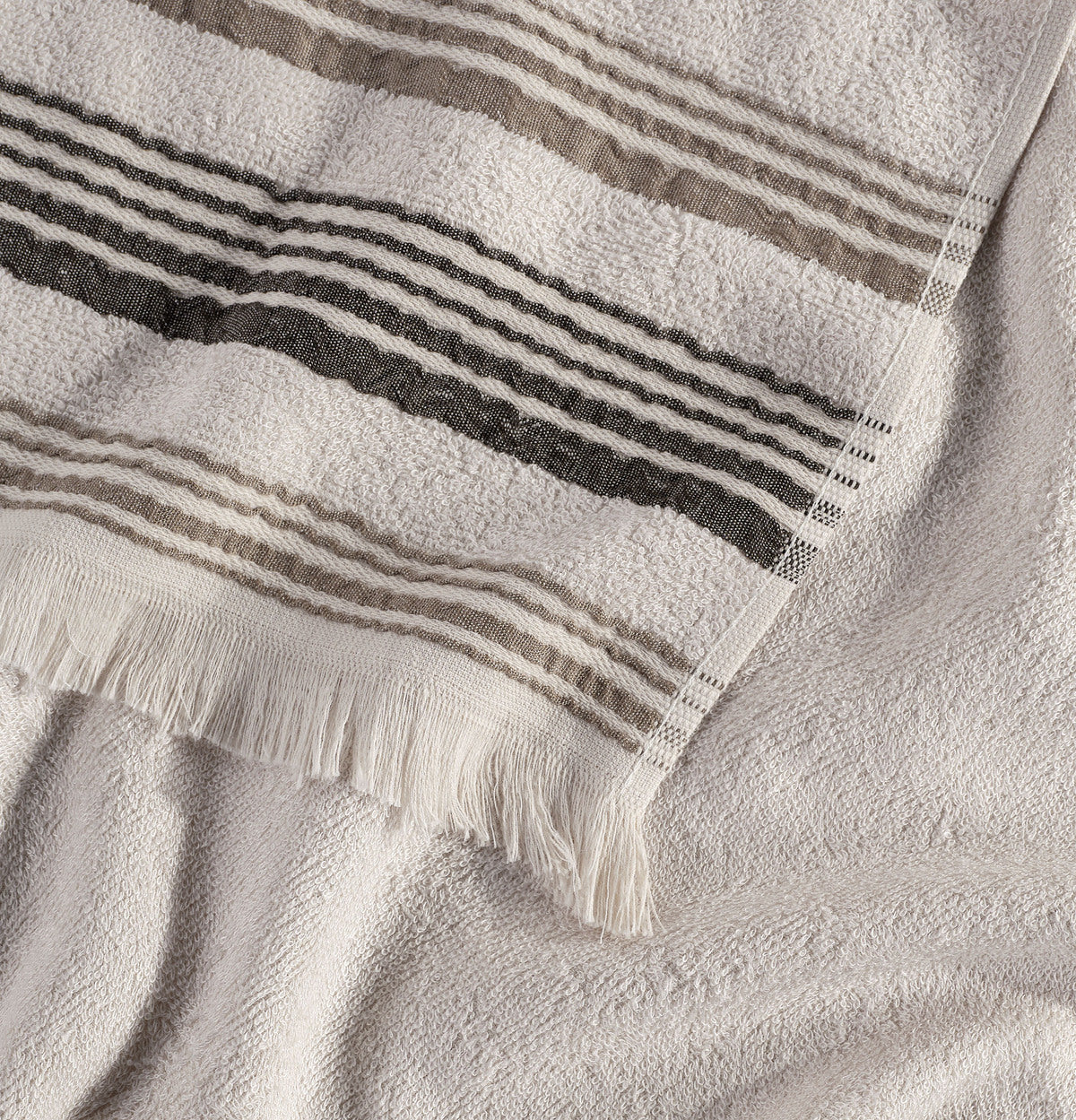 New Derin Bambu Banyo Havlusu 80x150 cm Vanilla Linen