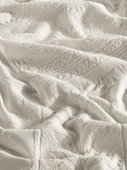 Solara %100 Pamuk Plaj Havlusu 80x170 cm Coconut Cream