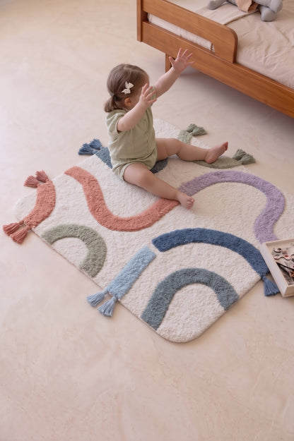 Journey Kare %100 Pamuk Banyo Paspası 90x90 Cm Multicolor