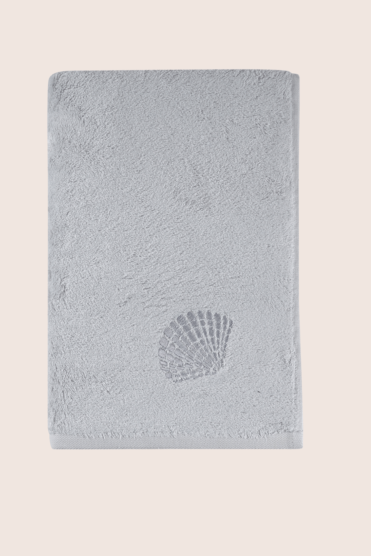 Sedef Bambu Nakışlı Banyo Havlusu 70x140 cm Gri