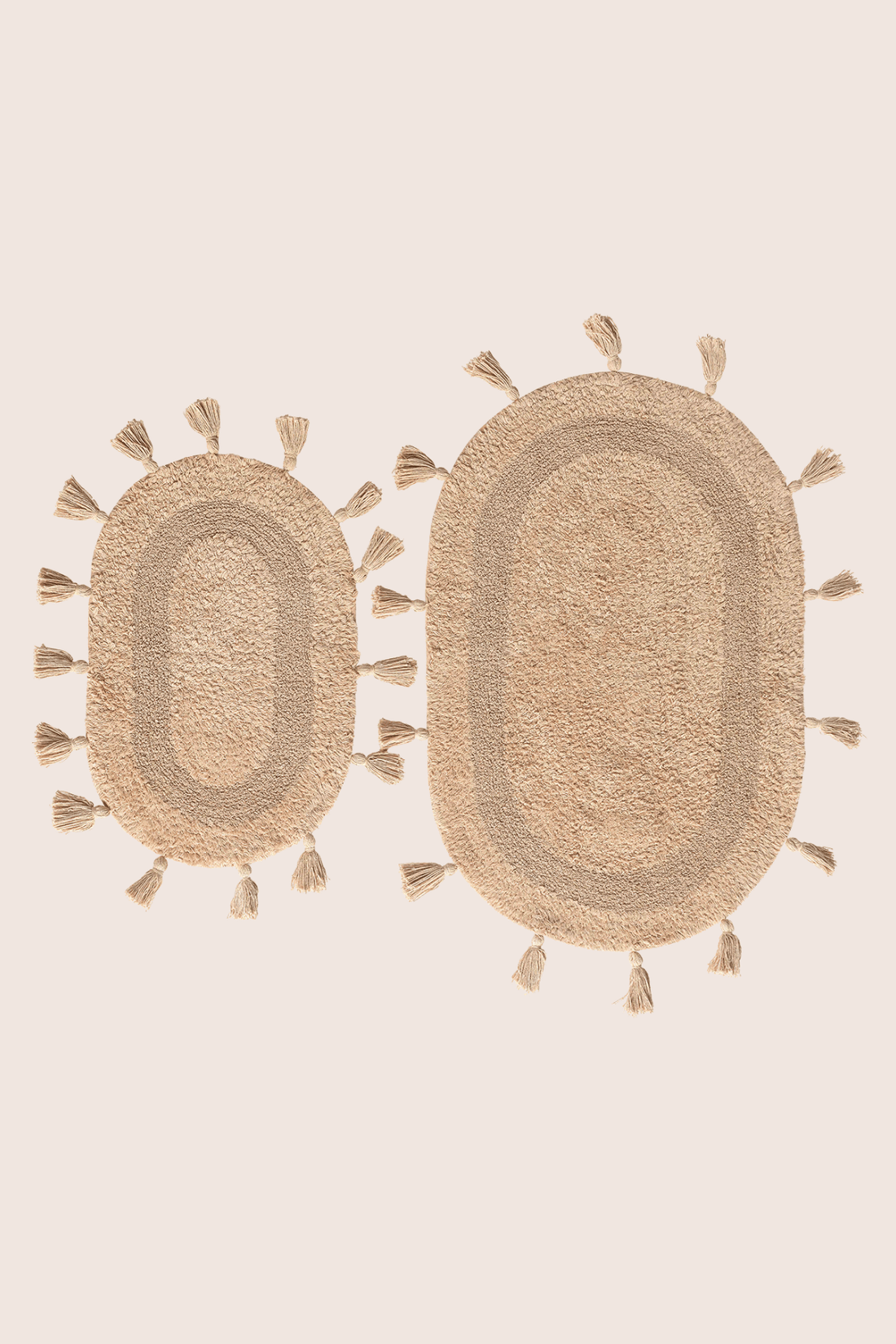 Hana 2’li Takım Banyo Paspası %100 Pamuk 40x60 + 60x90 Bej