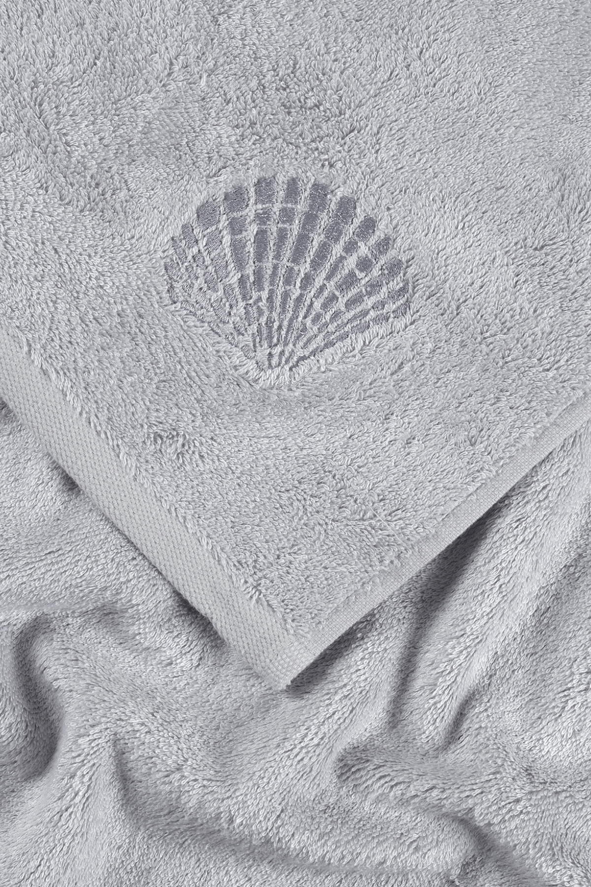 Sedef Bambu Nakışlı El Havlusu 50x90 cm Gri