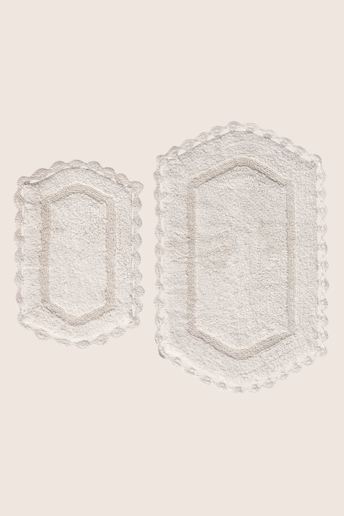 Dale 2’li Takım Banyo Paspası %100 Pamuk 40x60 + 60x90 Ekru