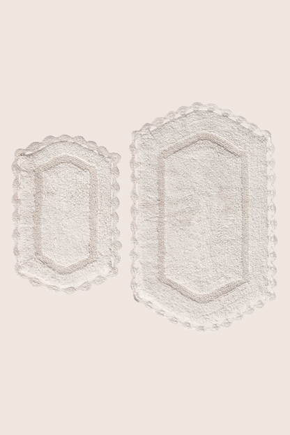 Dale 2’li Takım Banyo Paspası %100 Pamuk 40x60 + 60x90 Ekru