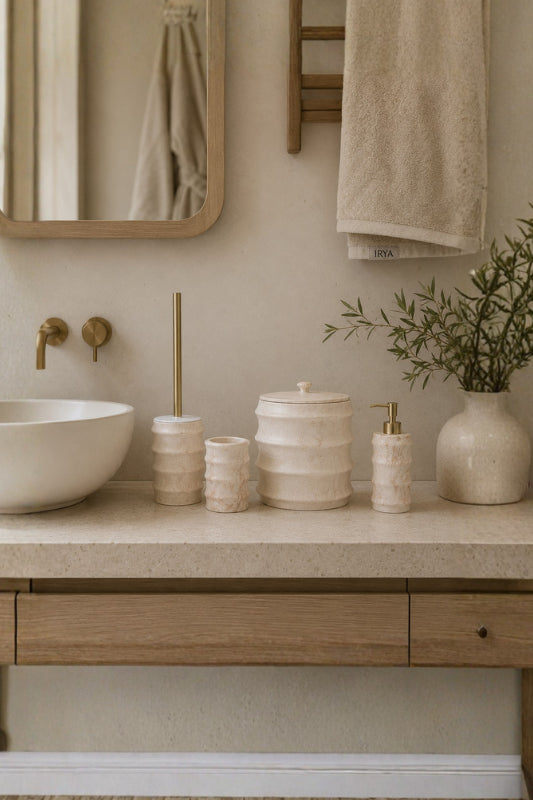 Nova 4 Parça Banyo Akseusar Seti Ekru