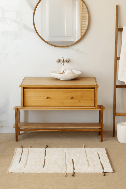 Earth Tekli Banyo Paspası %100 Pamuk 60x100 cm Kahverengi