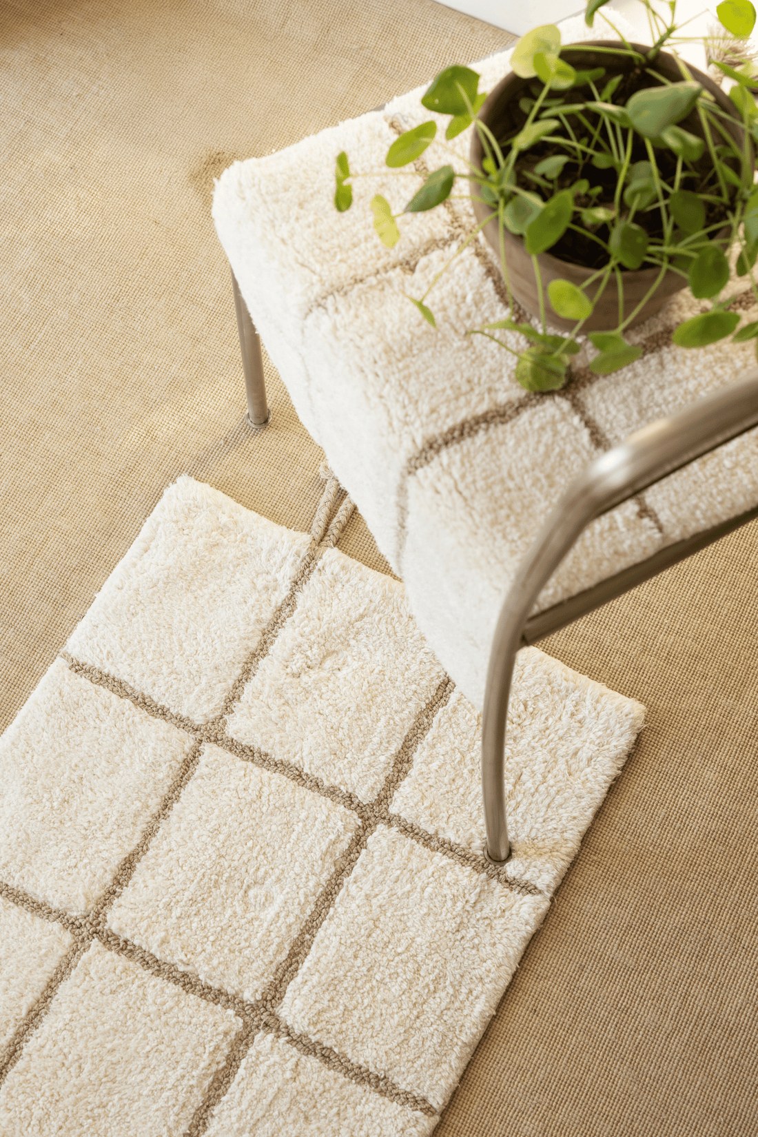 Elani Tekli Banyo Paspası %100 Pamuk 50x80 cm Bej