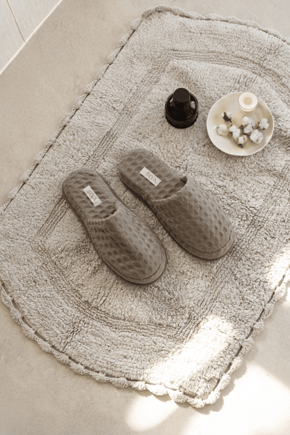 Dale 2 Piece Bath Mat Set 100% Cotton 40x60 + 60x90 Gray