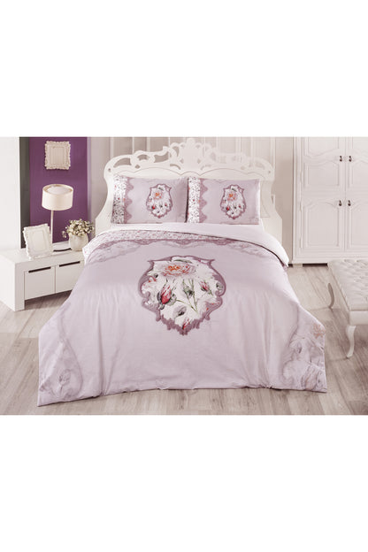 Rosalinda Digital Double Duvet Cover Set Dusty Rose