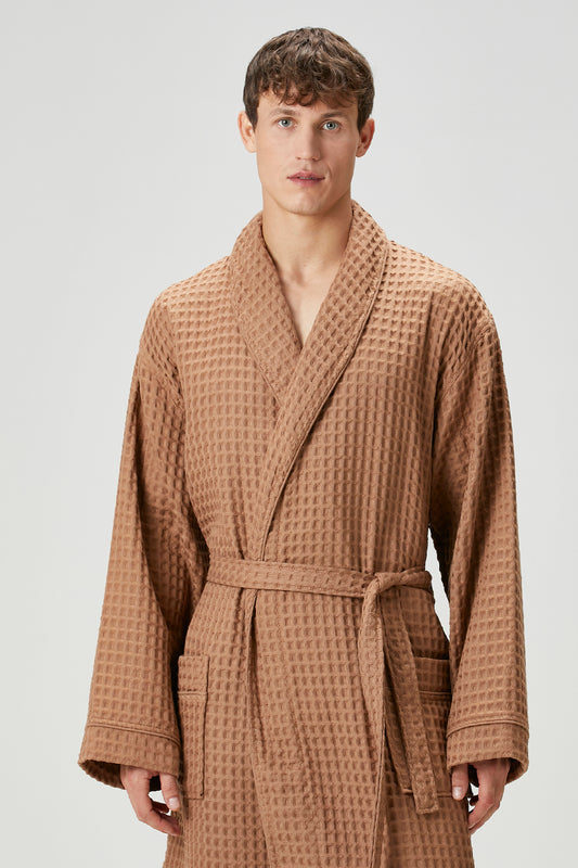 Aura Waffle Bornoz Takımı Mocha