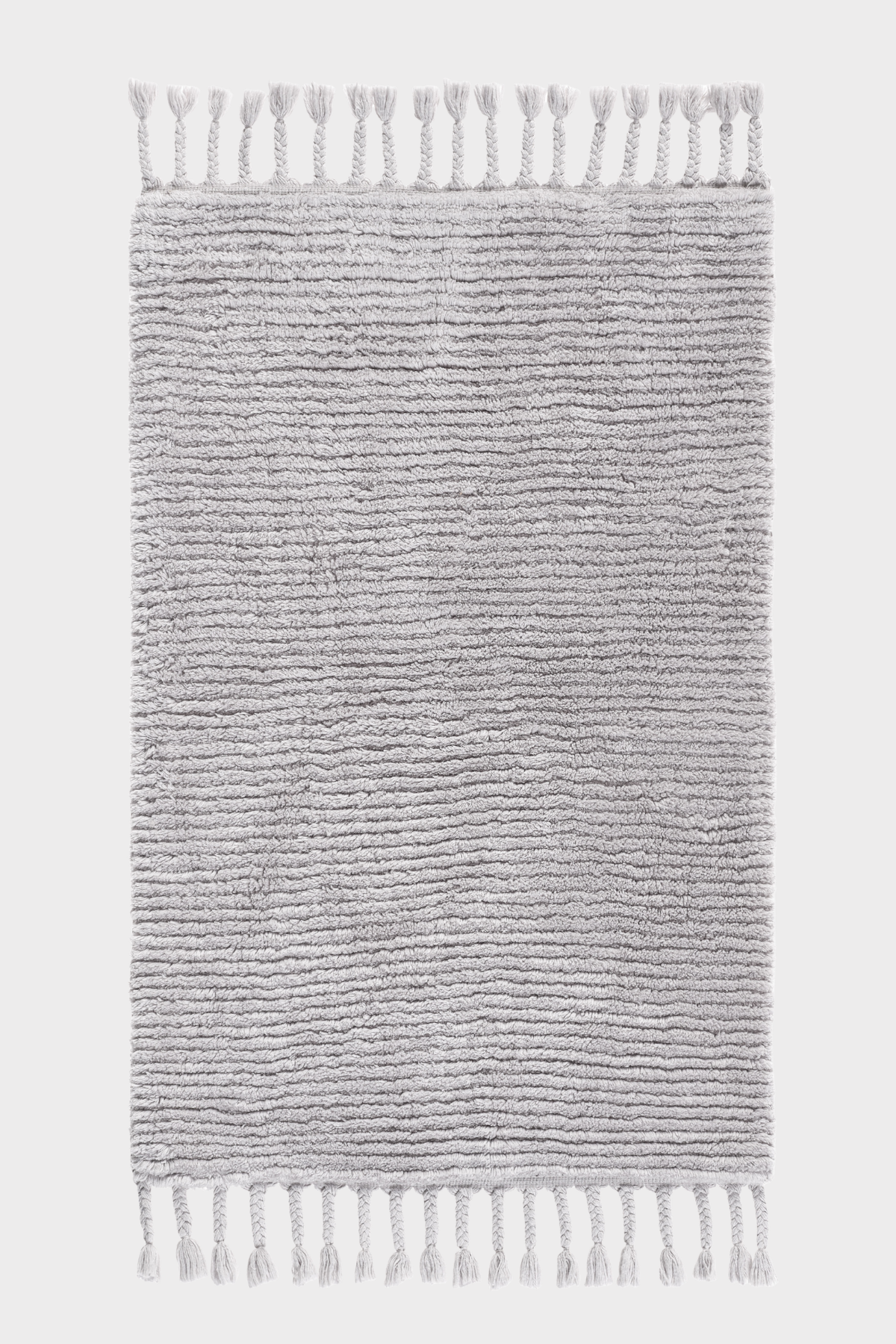 Belina Tekli Bambu Banyo Paspası 70x120 Cm Küllü Gri