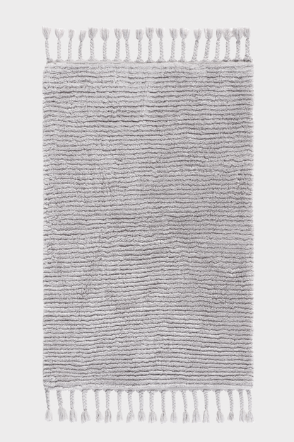Belina Tekli Bambu Banyo Paspası 70x120 Cm Küllü Gri