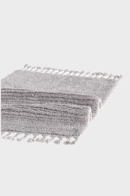 Belina Tekli Bambu Banyo Paspası 70x120 Cm Küllü Gri