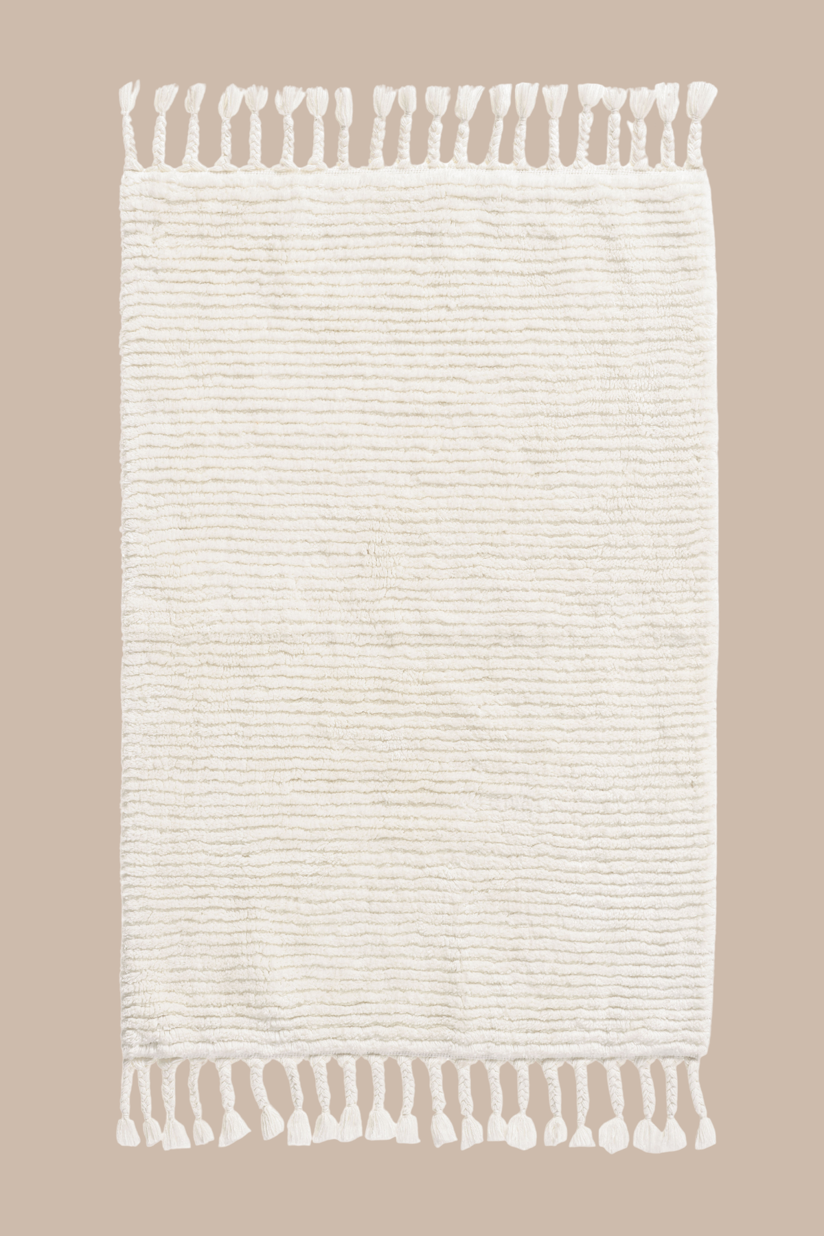 Belina Tekli Bambu Banyo Paspası 70x120 Cm Milk Ekru