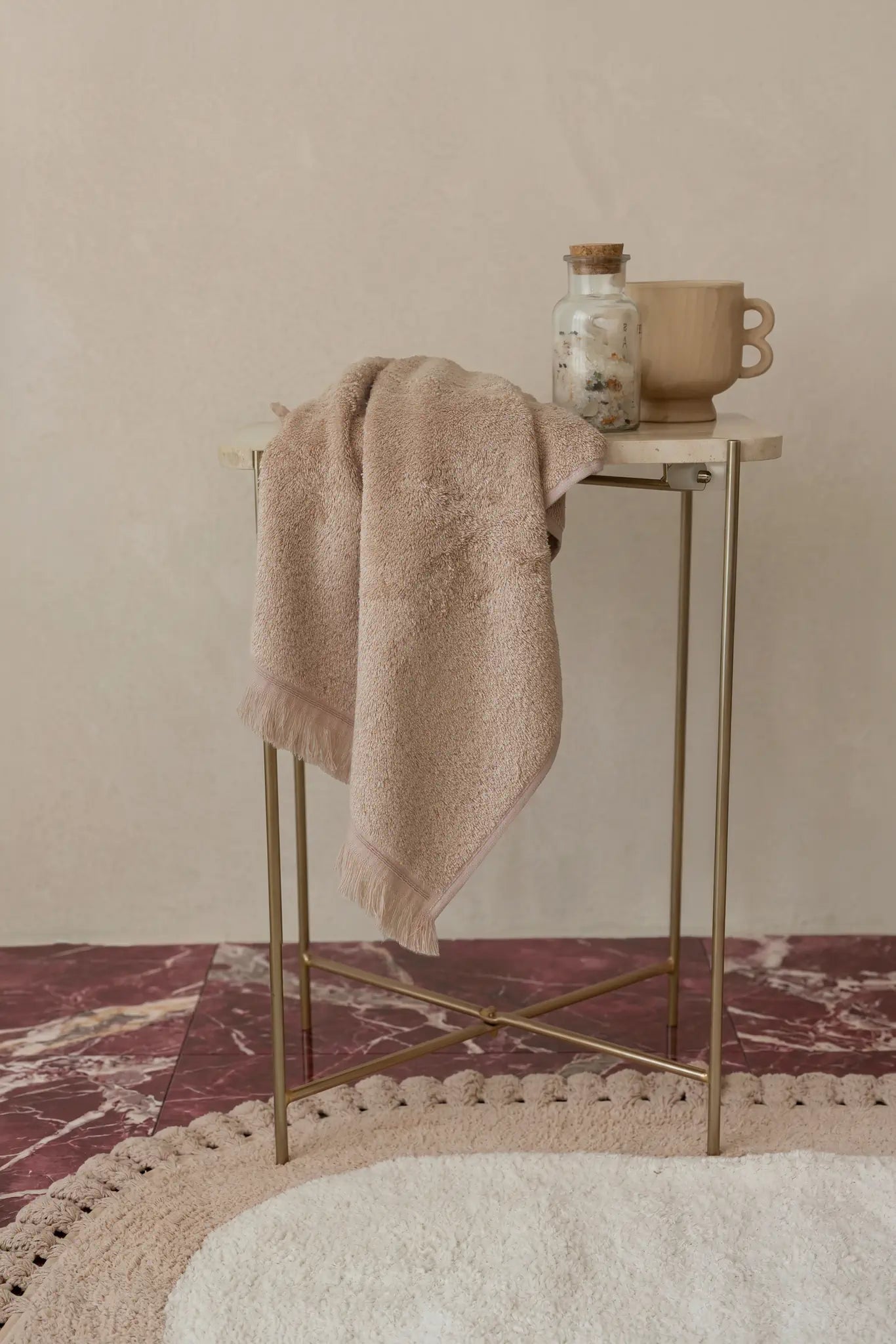 Bianca 2 Piece Bath Mat Set 100% Cotton 40x60 + 60x90 Ecru