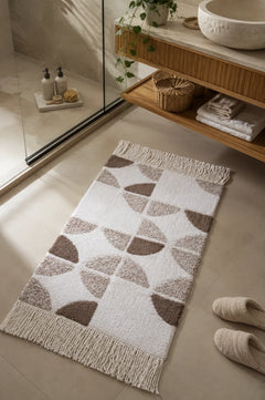 Brook Single Bath Mat 100% Cotton 70x110 Ecru