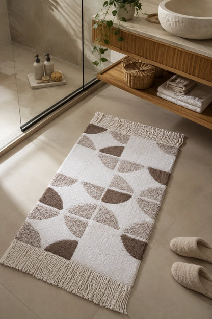 Brook Single Bath Mat 100% Cotton 70x110 Ecru