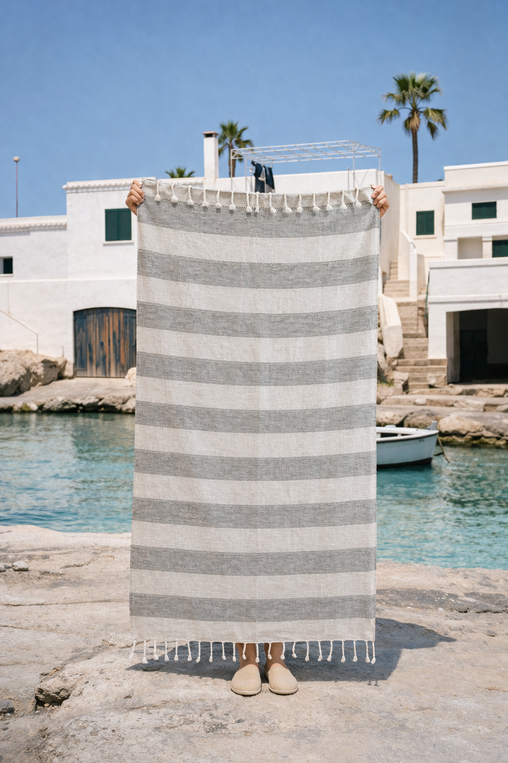 Aegean Peshtemal 90x170 Gray
