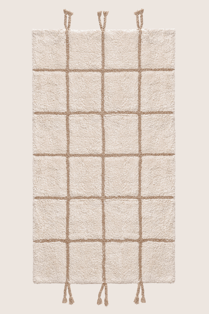 Elani Tekli %100 Pamuk Banyo Paspası 100x150 Cm Bej