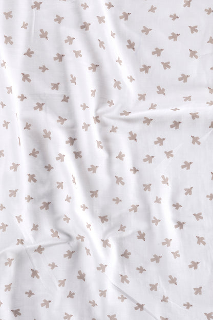 Birdie Organic Cotton 2 Layer Muslin Blanket Ecru 100x100