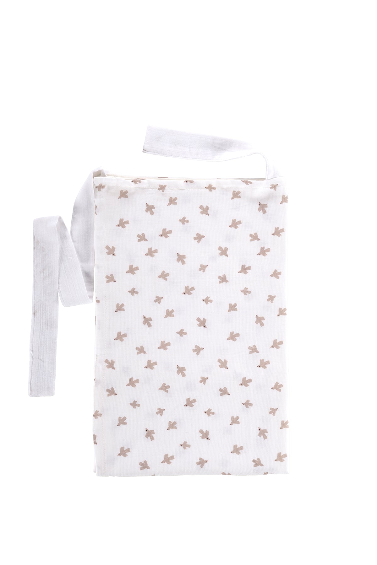 Birdie Organic Cotton Muslin 4 Layer Nursing Cover White