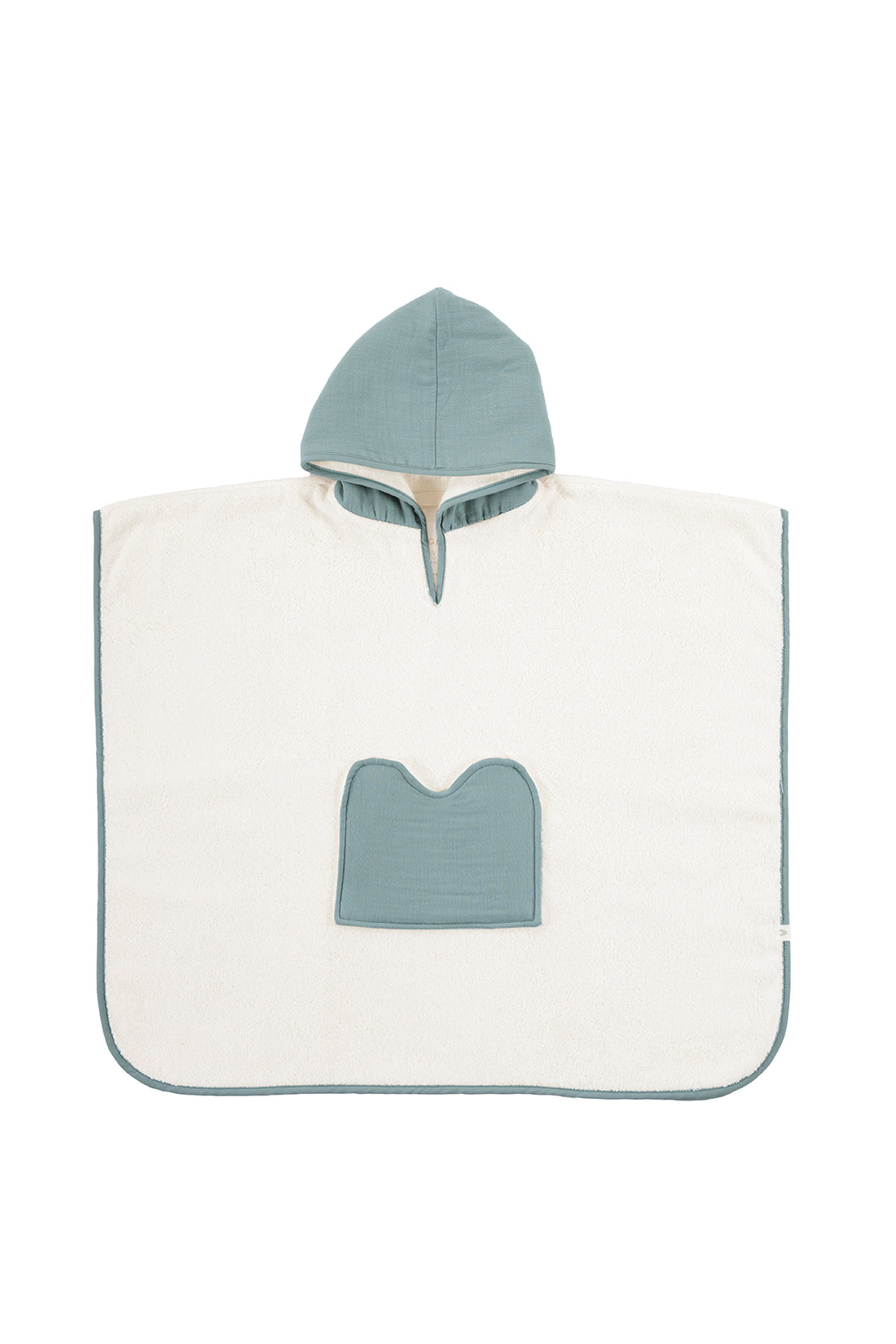 Joy of Colors Organic Cotton Muslin Detailed Child Poncho Mint