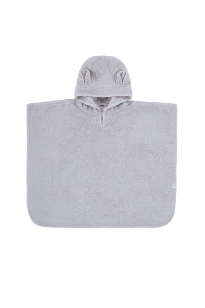 Tiny Bear Organic Cotton Kids Poncho Gray