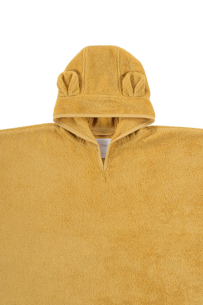 Tiny Bear Organic Cotton Kids Poncho Mustard