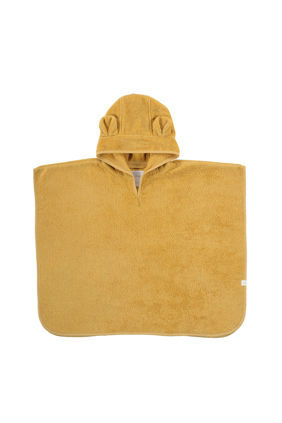 Tiny Bear Organic Cotton Kids Poncho Mustard