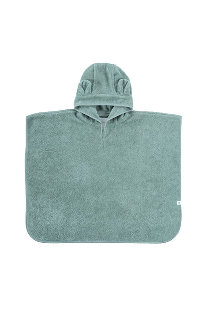 Tiny Bear Organic Cotton Kids Poncho Mint