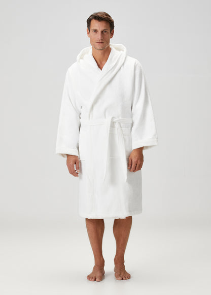 Miro %100 Pamuk Erkek Bornoz Beyaz