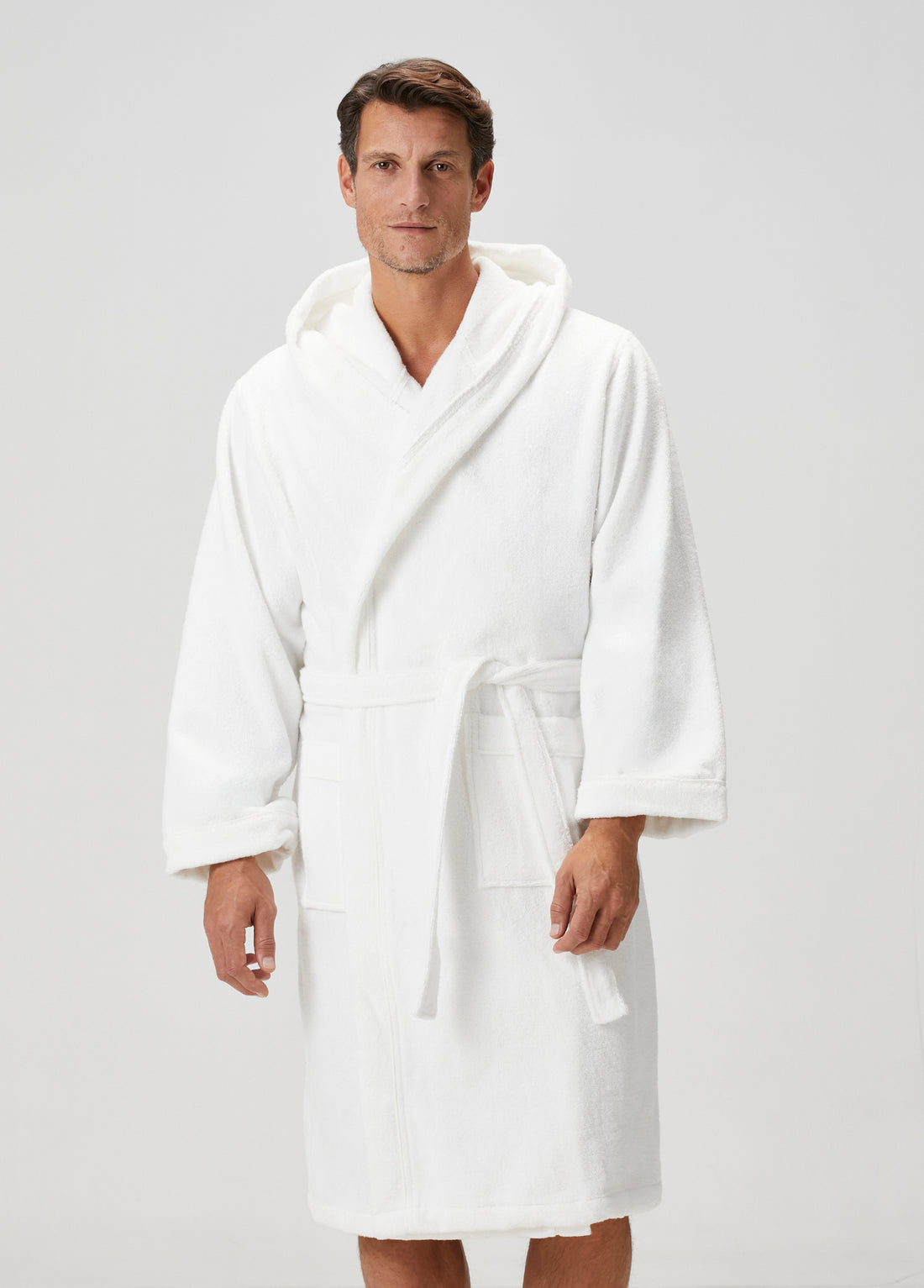 Miro %100 Pamuk Erkek Bornoz Beyaz