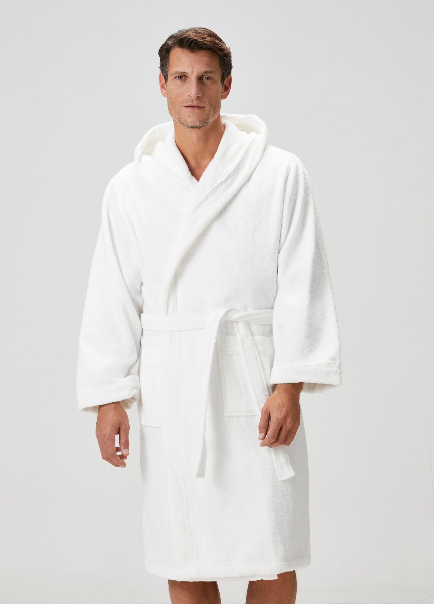 Miro %100 Pamuk Erkek Bornoz Beyaz