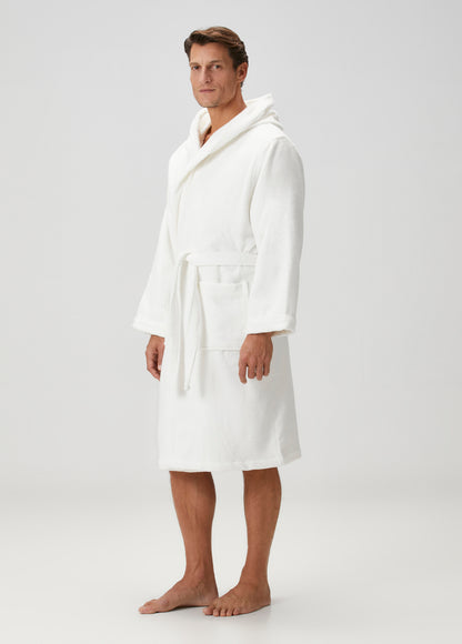 Miro %100 Pamuk Erkek Bornoz Ekru